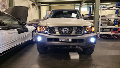 Nissan Patrol Y61 Turbine Style Custom Headlights